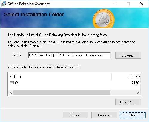 Select Installation Folder