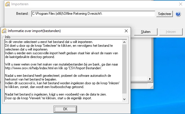 Informatie over importbestanden