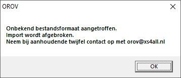 Onbekend bestandsformaat aangetroffen