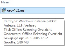 Installatiebestand orov102.msi Installatiebestand orov102.msi