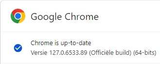 Google Chrome versie 127.0.6533.89 Google Chrome versie 127.0.6533.89